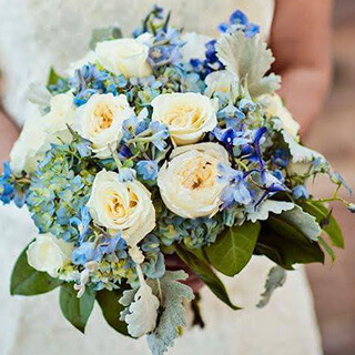 Wedding Bouquet Soft Blues Highlight